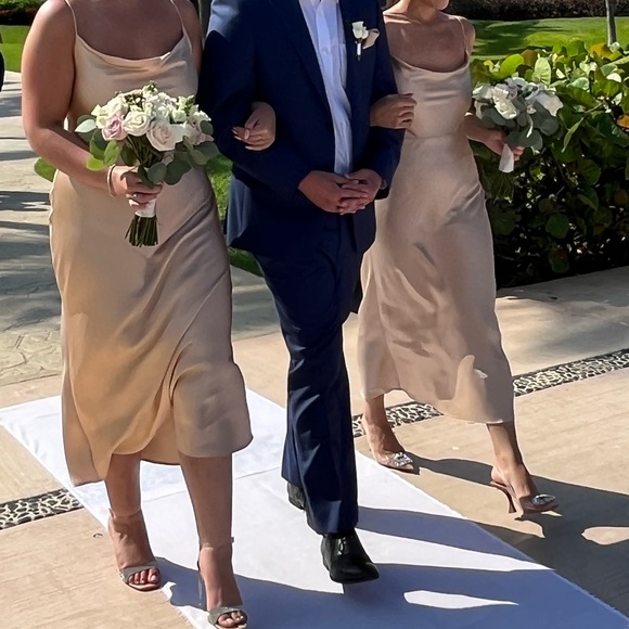 PARK & FIFTH - CHAMPAGNE SILK DRESS - Bridesmaid - WORN ONCE - Picture 4 of 4